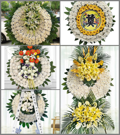 湖南永州道县万家庄街道幸福村花圈速递